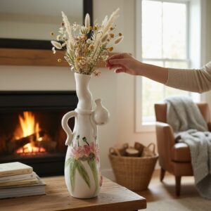 Vase en argile blanche 30 cm