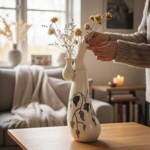 Vase en argile blanche 30 cm