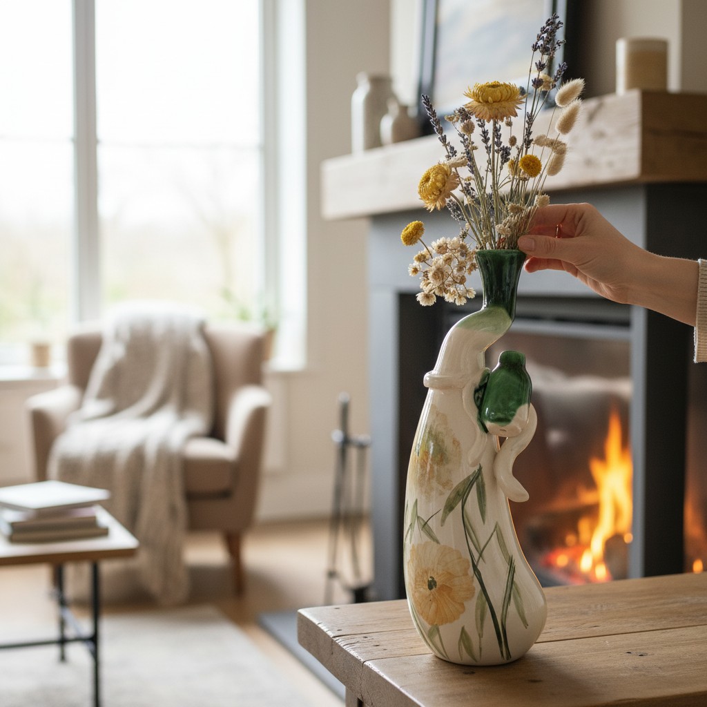Vase en argile blanche 30 cm